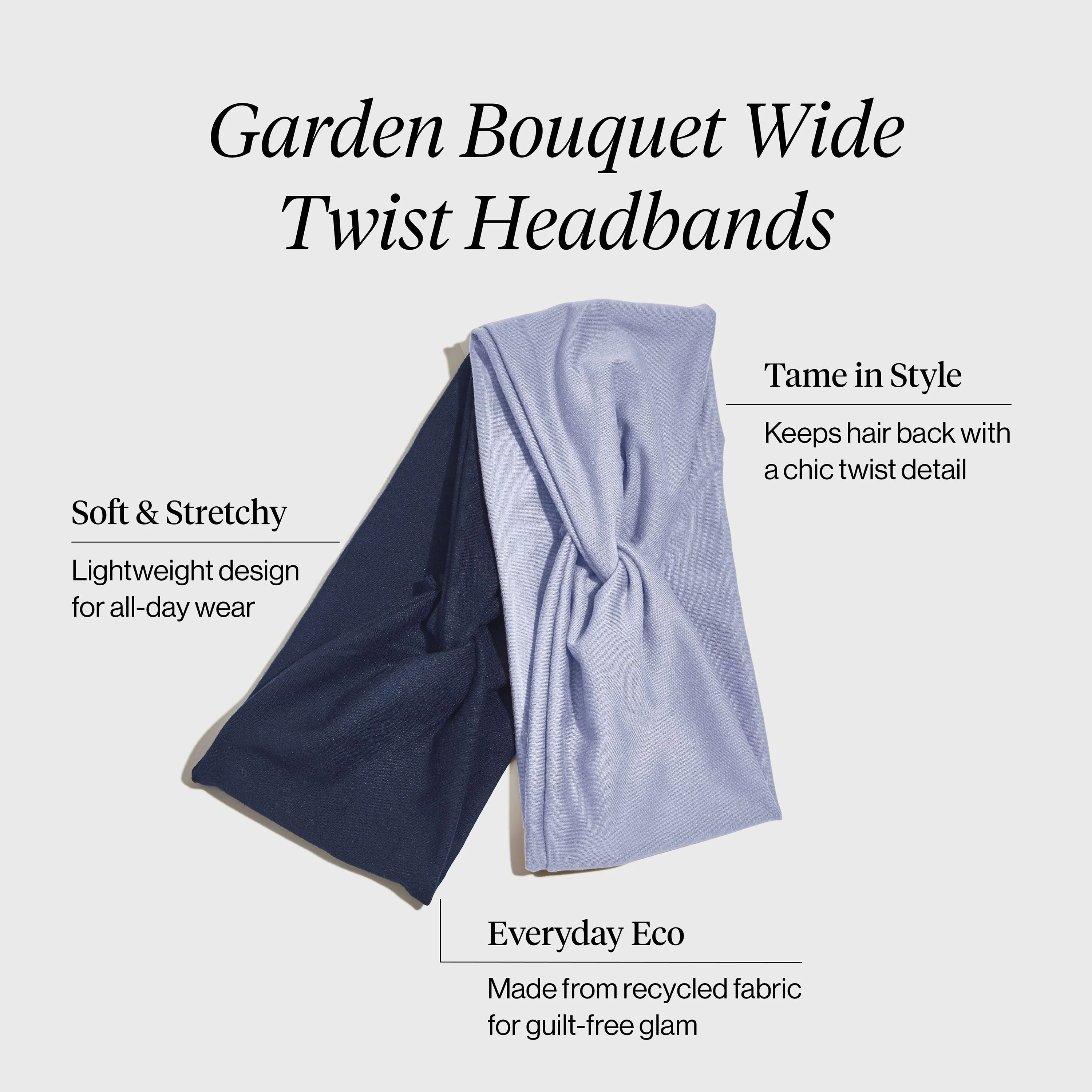 Garden Bouquet Wide Twist Headbands 2pc Set - Image 2