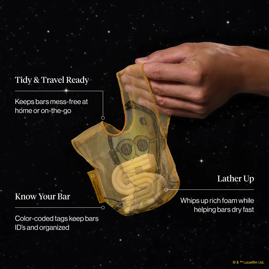 Star Wars™ & Kitsch Shampoo Bar Saver Bag - C-3PO - Image 2