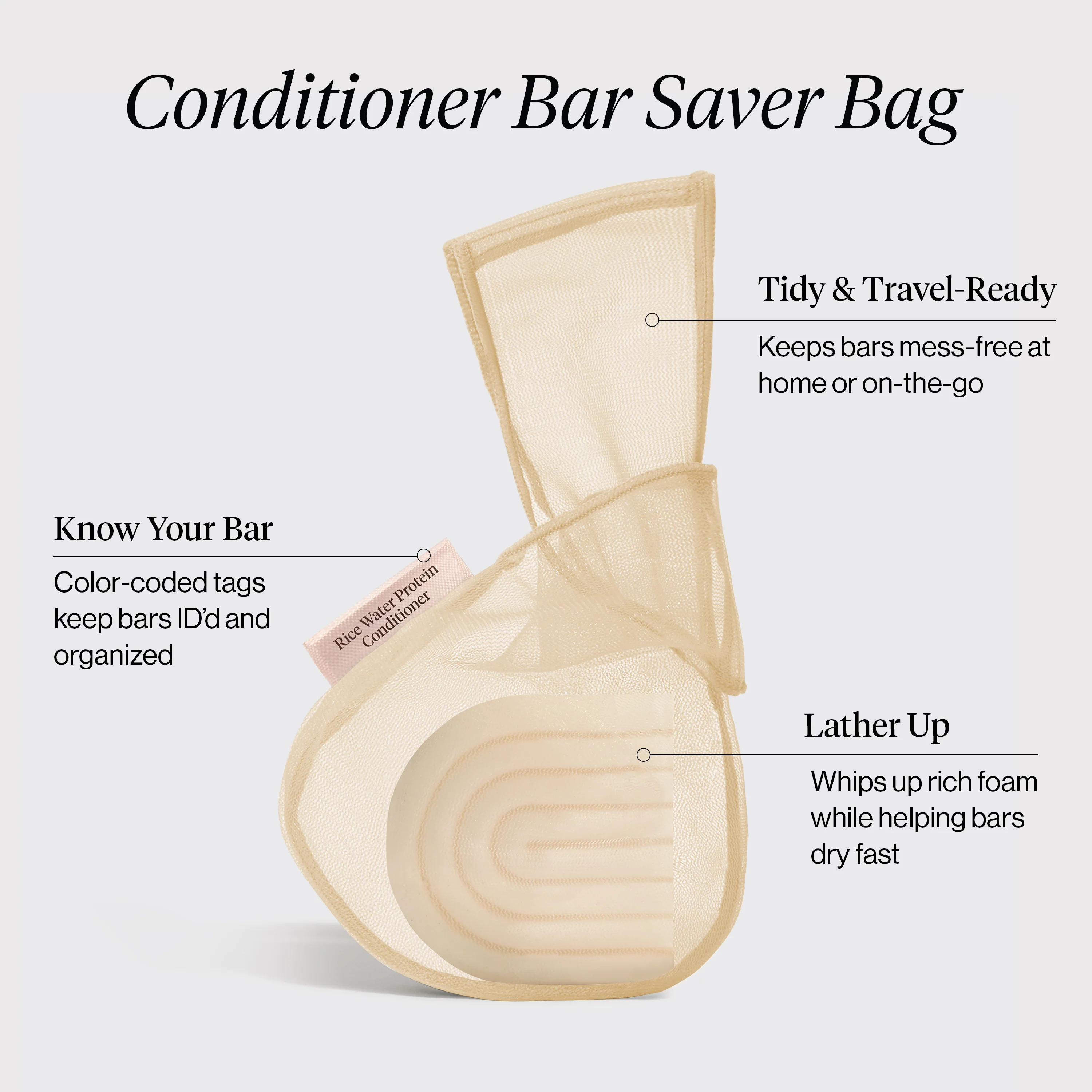 Kitsch Bar Saver Bag - RICE WATER PROTEIN Conditioner - Image 2
